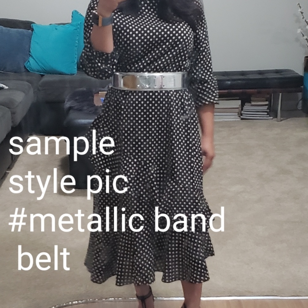 🆕 Gold Metallic wide band belt